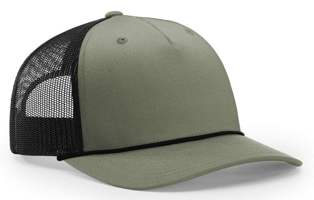 Richardson Seamless 5 Panel Roped Front Trucker Mesh Back Hat  112FPR