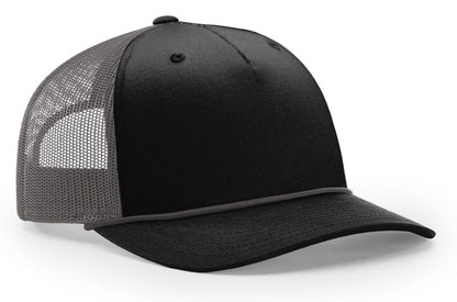 Richardson Seamless 5 Panel Roped Front Trucker Mesh Back Hat  112FPR