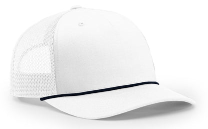 Richardson Seamless 5 Panel Roped Front Trucker Mesh Back Hat  112FPR