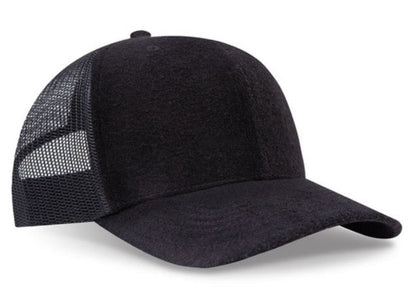 OTTO Cap 6 Panel Adult and Youth Poly Cotton Mid Profile Mesh Back Trucker Hat 112-1