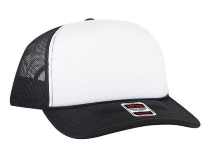 OTTO Cap 5 Panel High Crown Polyester Foam Front Mesh Back Trucker Hat 3932-1