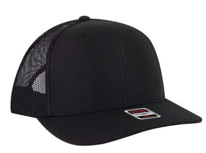 OTTO 6 Panel Mid Profile Polyester Pongee Front Mesh Back Trucker Hat 112-3