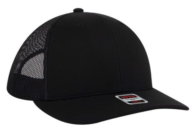 OTTO 6 Panel Mid Profile Polyester Pongee Front Mesh Back Trucker Hat 112-3