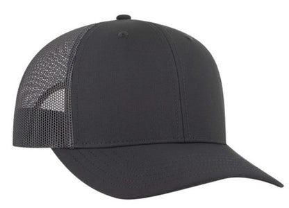 OTTO 6 Panel Mid Profile Polyester Pongee Front Mesh Back Trucker Hat 112-3