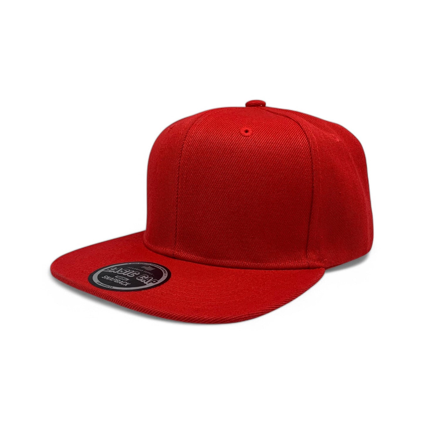 Basic Cap Plain Poly Snapback Hat 8002