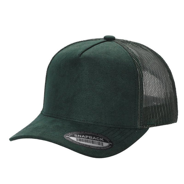 Premium Blank Hats  SUM - SUEDE MESH - D.GREEN