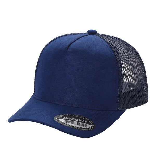 Premium Blank Hats  SUM - SUEDE MESH - NAVY