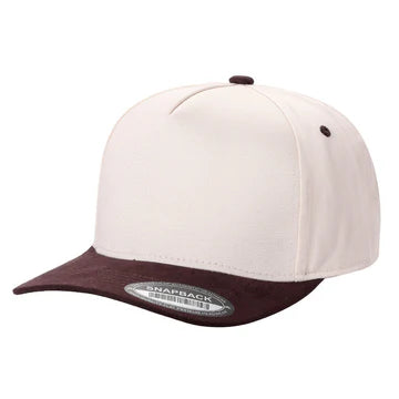 Blank 5 Pannel Suede Bill Hat
