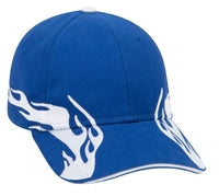 Otto Flame Pattern Brushed Cotton Twill Sandwich Visor Pro Style  58-755