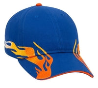 Otto Flame Pattern Brushed Cotton Twill Sandwich Visor Pro Style  58-755
