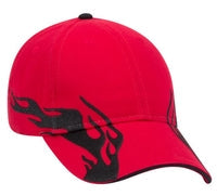 Otto Flame Pattern Brushed Cotton Twill Sandwich Visor Pro Style  58-755