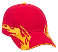 Otto Flame Pattern Brushed Cotton Twill Sandwich Visor Pro Style  58-755