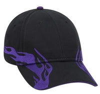 Otto Flame Pattern Brushed Cotton Twill Sandwich Visor Pro Style  58-755