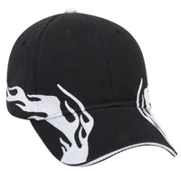 Otto Flame Pattern Brushed Cotton Twill Sandwich Visor Pro Style  58-755
