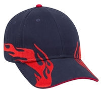 Otto Flame Pattern Brushed Cotton Twill Sandwich Visor Pro Style  58-755