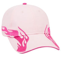 Otto Flame Pattern Brushed Cotton Twill Sandwich Visor Pro Style  58-755