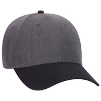 Otto Wool Blend Twill Six Panel Low Profile Baseball Cap  19-208