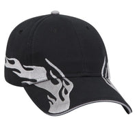 Otto Flame Pattern Brushed Cotton Twill Sandwich Visor Pro Style  58-755
