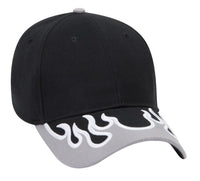 Otto Flame Pattern Brushed Cotton Twill Sandwich Visor Pro Style  58-755
