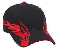 Otto Flame Pattern Brushed Cotton Twill Sandwich Visor Pro Style  58-755
