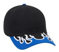 Otto Flame Pattern Brushed Cotton Twill Sandwich Visor Pro Style  58-755