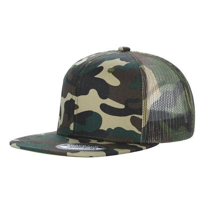 WAYCAP 6FTM 6 Panel Flat Bill Mesh Trucker Hat